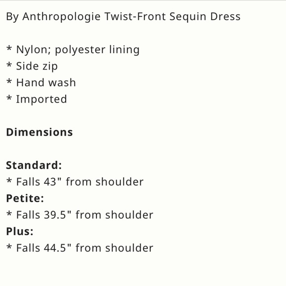 Anthropologie Twist-Front Sequin Dress Size 6 NWT - Picture 5 of 16